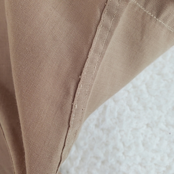 Flying Cross Shirt Safari Garage Khaki Brown Button Up Womens 9 Vtg Wash ‘em Ups - Picture 7 of 9